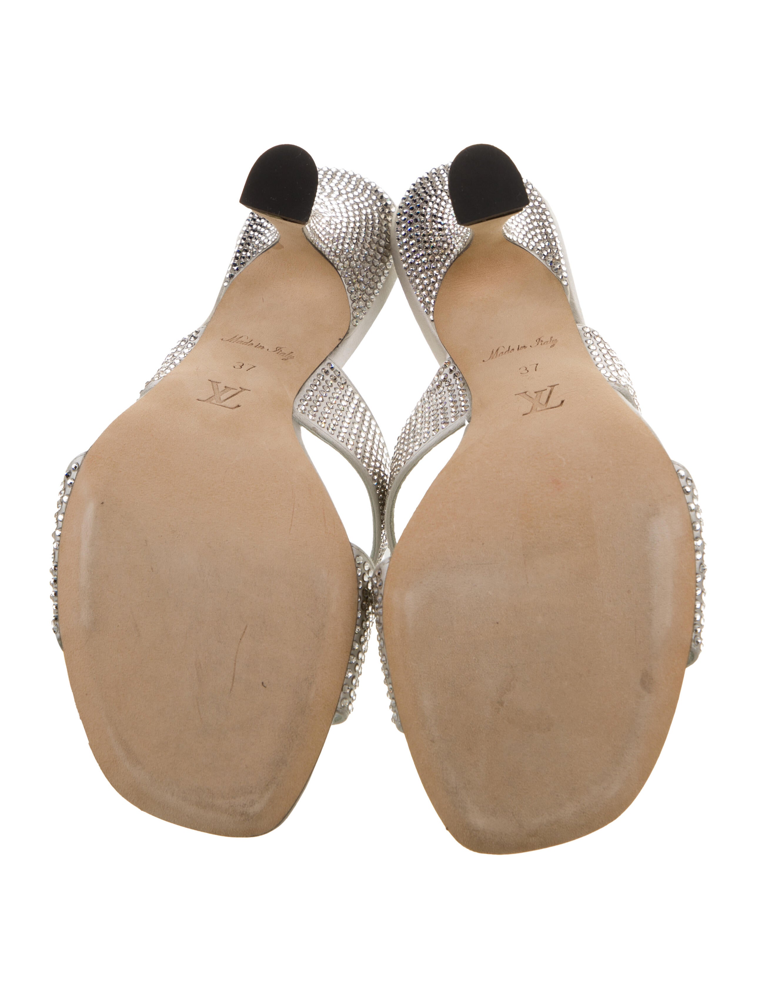 Louis Vuitton Signature Logo Leather Slides